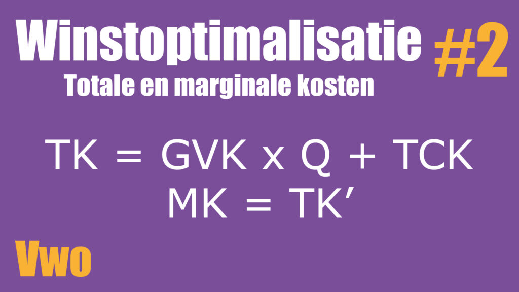 Totale kosten marginale kosten
