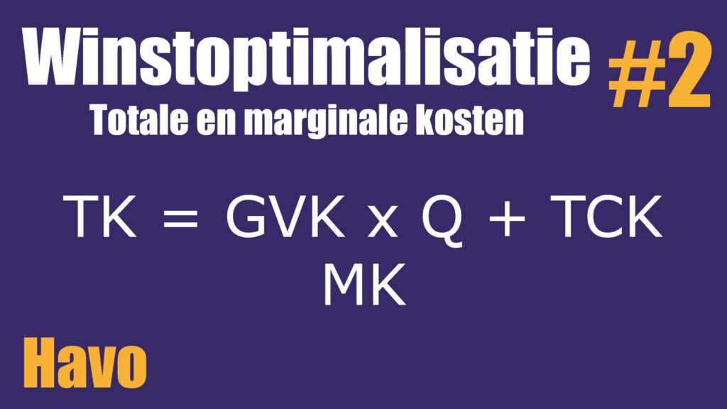 Totale kosten gemiddelde totale kosten marginale kosten TK GTK MK